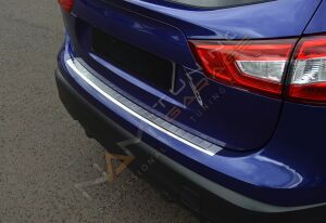 Nissan Qashqai Krom Arka Tampon Eşiği 2014-2017 Paslanmaz Çelik