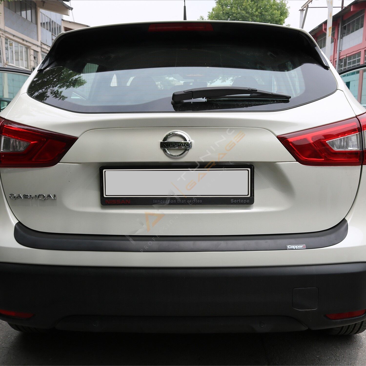 Nissan Qashqai Arka Tampon Eşiği 2014-2016 Tampon Üstü Koruma Parlak / Mat Siyah