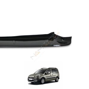 Peugeot Partner Arka Tampon Eşiği 2009-2015 Tampon Üstü Koruma Parlak / Mat Siyah