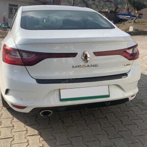Renault Megane 4 Arka Tampon Eşiği 2016+ Tampon Üstü Koruma Parlak / Mat Siyah