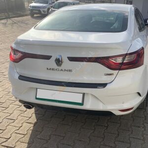 Renault Megane 4 Arka Tampon Eşiği 2016+ Tampon Üstü Koruma Parlak / Mat Siyah