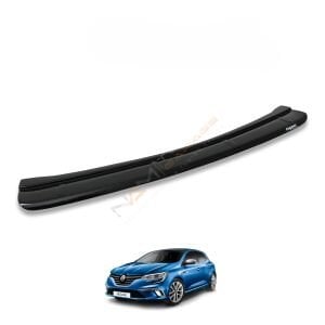 Renault Megane 4 Arka Tampon Eşiği 2016+ Tampon Üstü Koruma Parlak / Mat Siyah