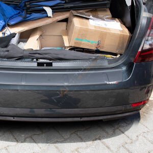 Skoda Octavia Arka Tampon Eşiği 2013-2017 arası Tampon Üstü Koruma Parlak / Mat Siyah