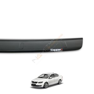 Skoda Octavia Arka Tampon Eşiği 2013-2017 arası Tampon Üstü Koruma Parlak / Mat Siyah