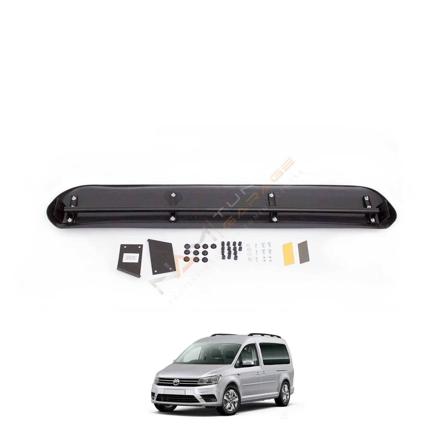 Caddy Ön Cam Güneşliği 2015-2020 Parlak Siyah