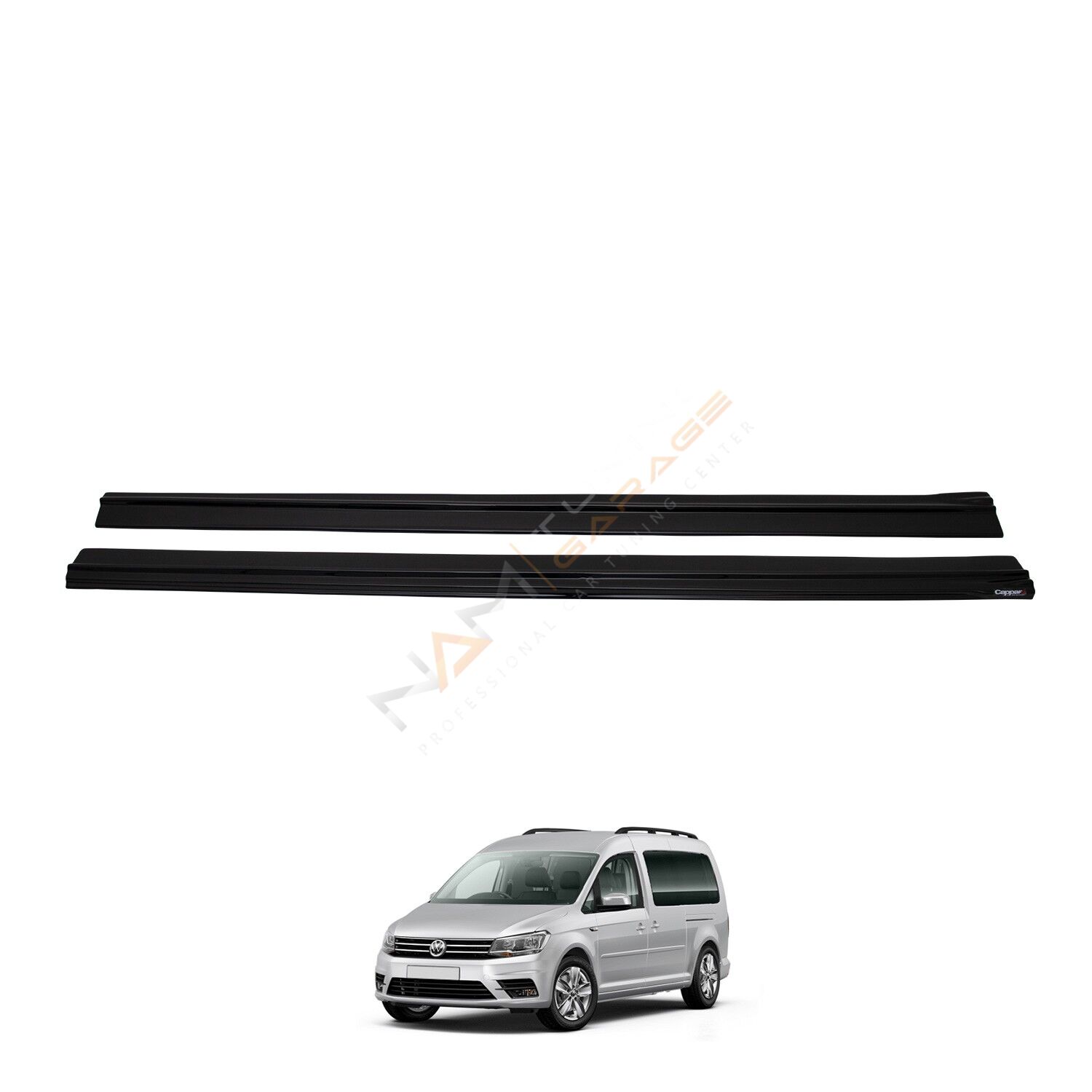Caddy 2015-2020 Yan Ek Marşpiyel 2 Parça Parlak Siyah