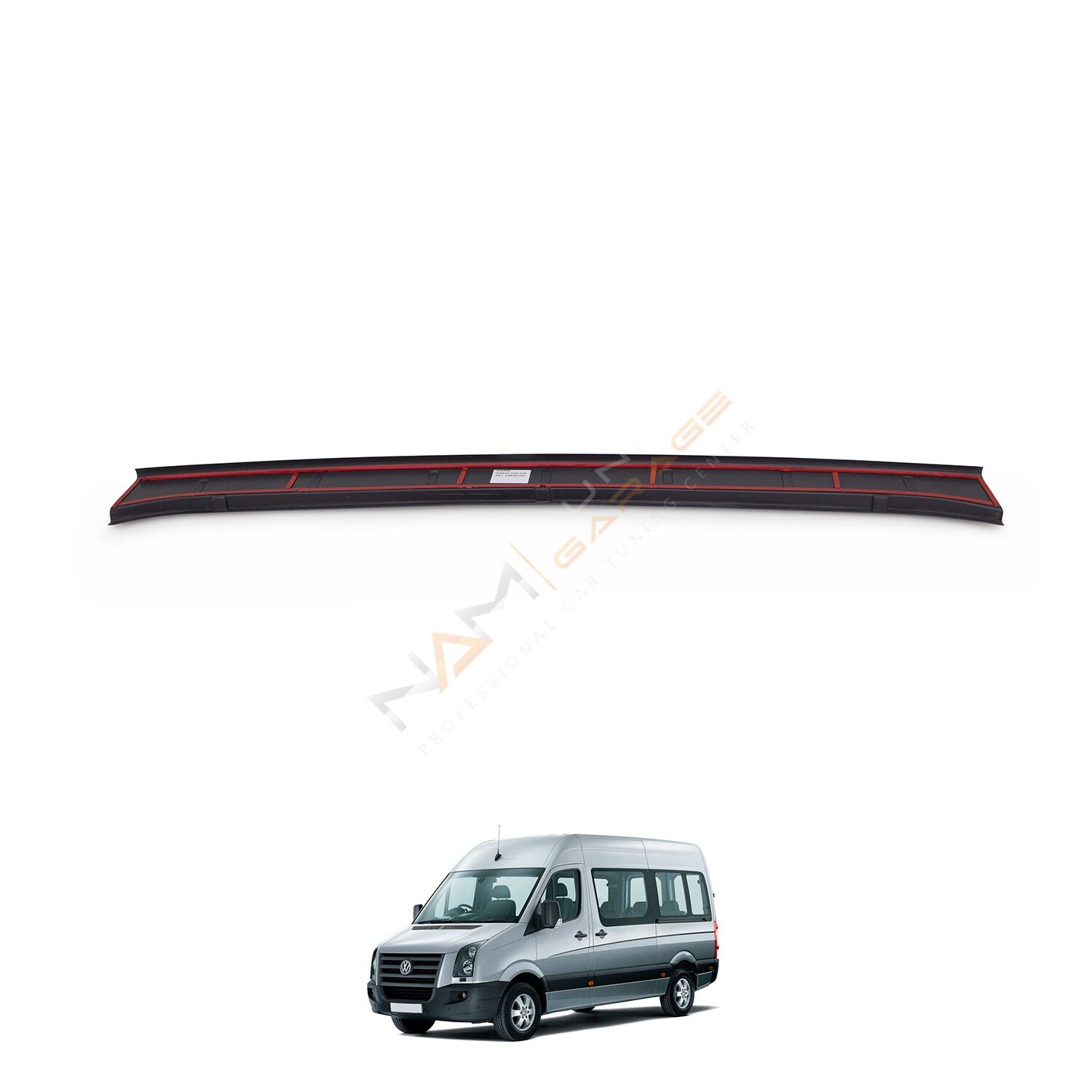 Crafter Arka Tampon Eşiği 2006-2012 Tampon Üstü Koruma Parlak / Mat Siyah
