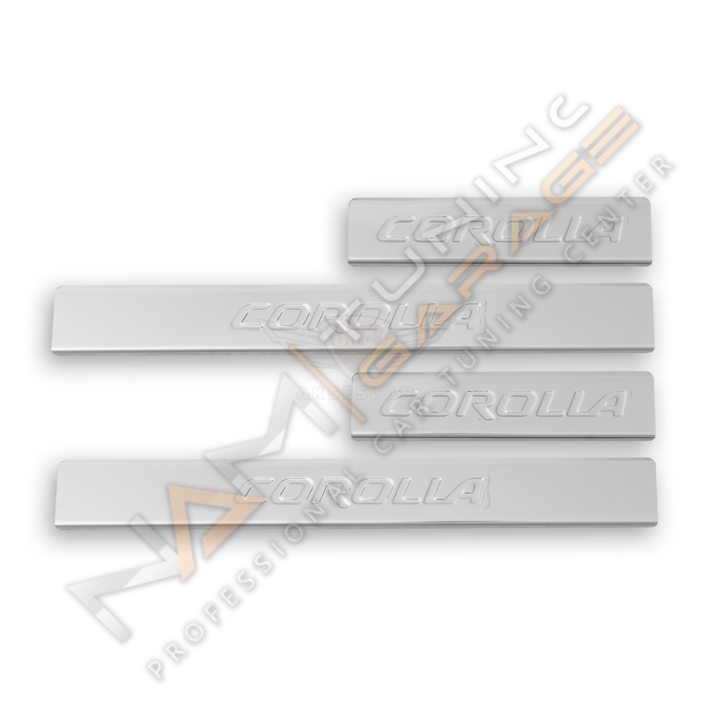 Toyota Corolla Krom Kapı Eşiği 2002-2007 Paslanmaz Çelik