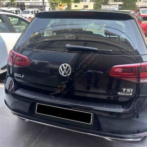 Golf 7 Arka Tampon Eşiği 2013-2021 arası Tampon Üstü Koruma Parlak / Mat Siyah