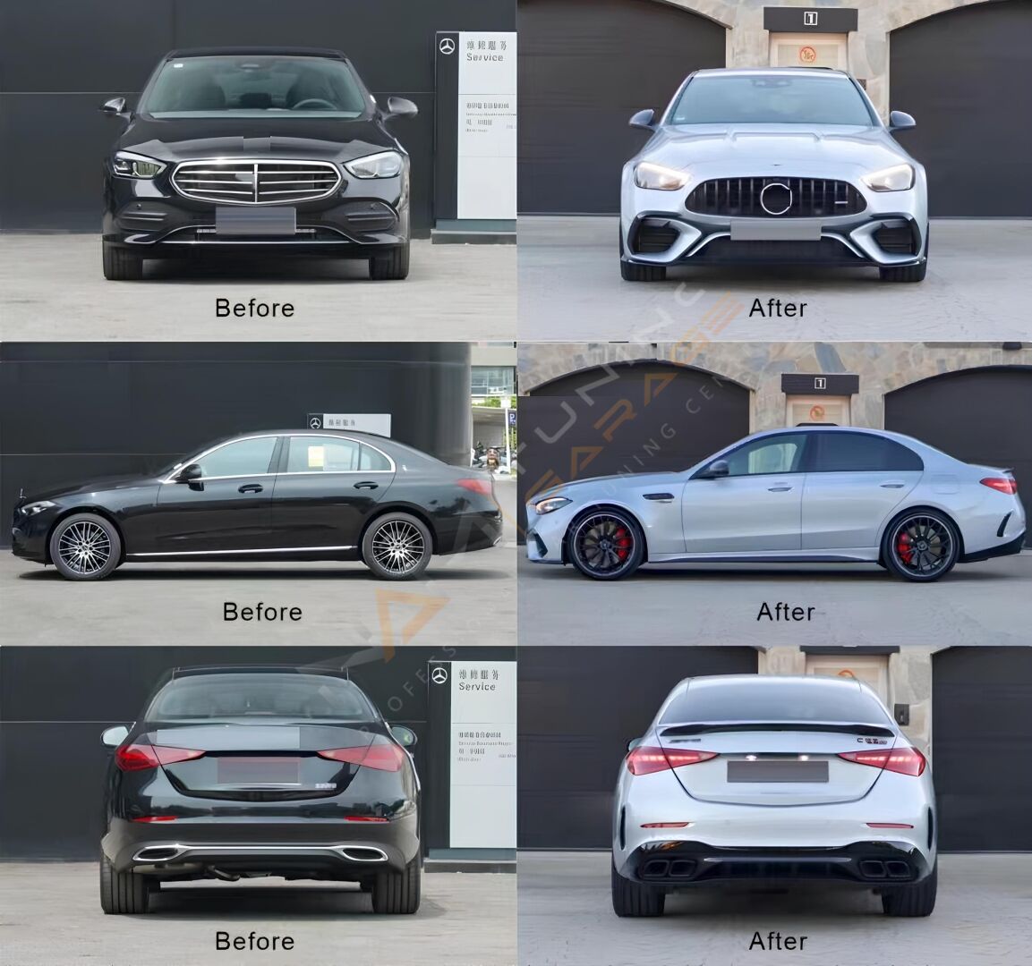 MERECEDES W206 C63 GÖRÜNÜM BODY KIT ÖN ARKA YAN