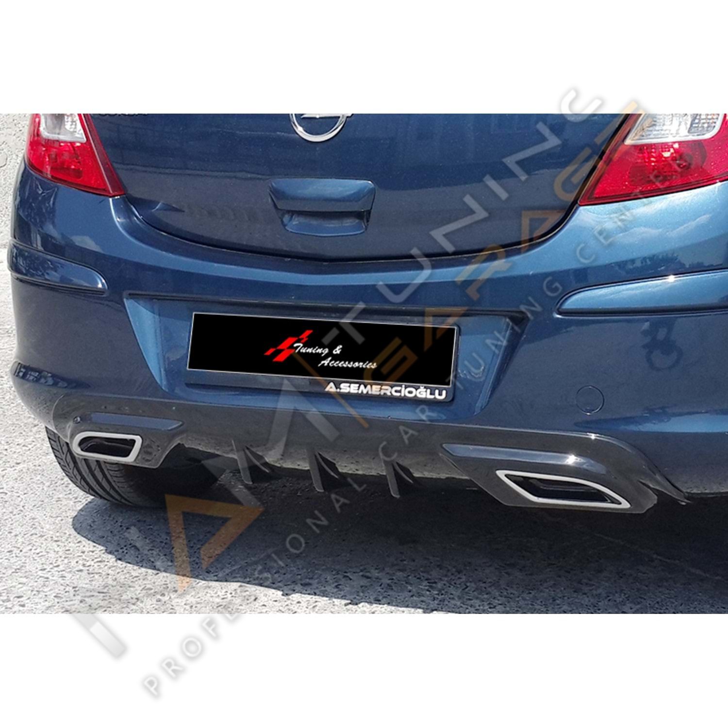 Opel Corsa D Egzoz Görünümlü Difüzör Piano Black 2011-2014