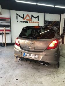 Opel Corsa D Egzoz Görünümlü Difüzör Piano Black 2011-2014