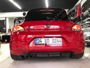 Scirocco Difüzör Sağ Sol Çift Çıkış 2008-2013 Parlak Siyah