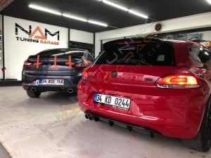 Scirocco Difüzör Sağ Sol Çift Çıkış 2008-2013 Parlak Siyah