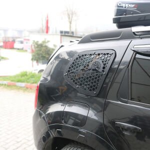Dacia Duster Metal Kelebek Cam Kaplama Vizör 2 Parça 2010-2017 Yıl Aralığı Uyumlu