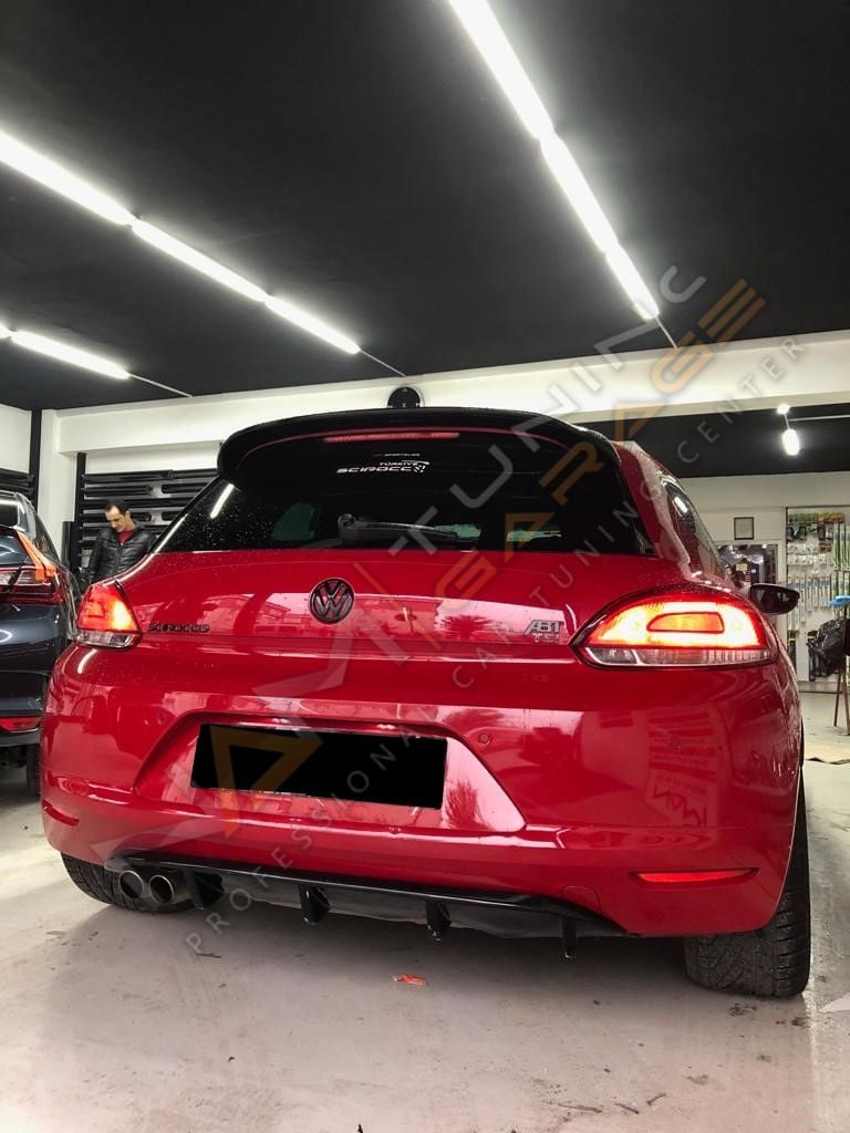 Scirocco Makyajsız Difüzör Sol Tek Çıkış 2008-2013 Parlak Siyah