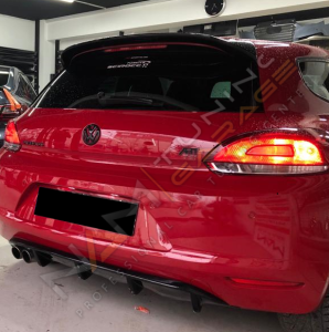 Scirocco Makyajsız Difüzör Sol Tek Çıkış 2008-2013 Parlak Siyah