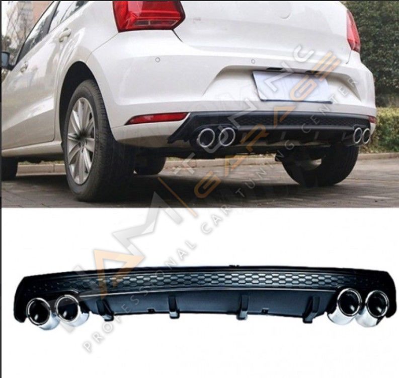POLO MK5 4 EGZOZ DIFÜZÖR - MAT SIYAH 2014-2018 IÇIN UYUMLU