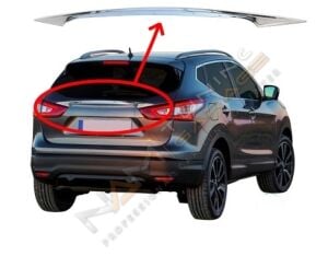 Nissan Qashqai Krom Bagaj Orta Çıtası 2014-2017 Paslanmaz Çelik