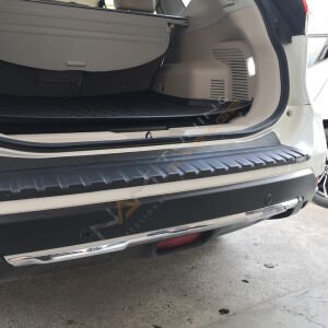 Nissan X-Trail Arka Tampon Eşiği 2017-2021 Tampon Üstü Koruma Parlak / Mat Siyah