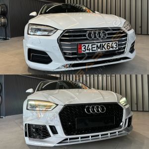 Audi A5 RS5 Body Kit Ön Arka Tampon Panjur Marşpiyel Seti 2016-2019
