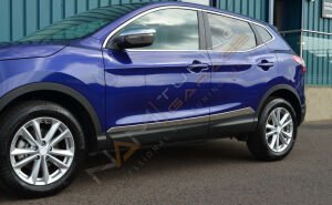 Nissan Qashqai Krom Yan Kapı Çıtası 2014-2017 Paslanmaz Çelik