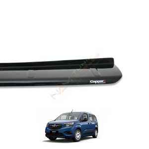 Opel Combo E Arka Tampon Eşiği 2018+ Tampon Üstü Koruma Parlak / Mat Siyah