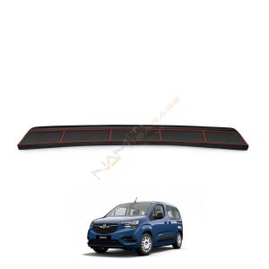 Opel Combo E Arka Tampon Eşiği 2018+ Tampon Üstü Koruma Parlak / Mat Siyah