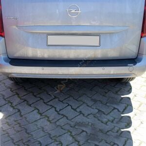 Opel Combo E Arka Tampon Eşiği 2018+ Tampon Üstü Koruma Parlak / Mat Siyah