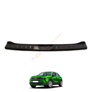 Opel Mokka Arka Tampon Eşiği 2021+ Tampon Üstü Koruma Parlak / Mat Siyah