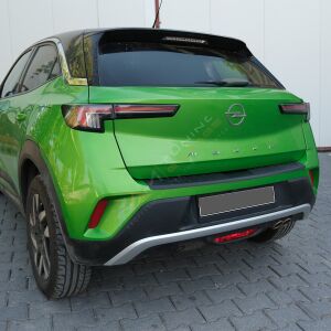 Opel Mokka Arka Tampon Eşiği 2021+ Tampon Üstü Koruma Parlak / Mat Siyah