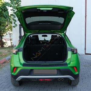 Opel Mokka Arka Tampon Eşiği 2021+ Tampon Üstü Koruma Parlak / Mat Siyah