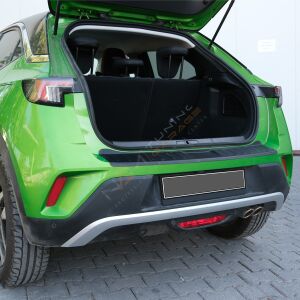 Opel Mokka Arka Tampon Eşiği 2021+ Tampon Üstü Koruma Parlak / Mat Siyah