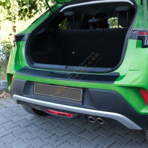 Opel Mokka Arka Tampon Eşiği 2021+ Tampon Üstü Koruma Parlak / Mat Siyah