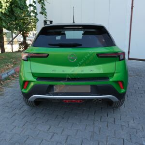 Opel Mokka Arka Tampon Eşiği 2021+ Tampon Üstü Koruma Parlak / Mat Siyah