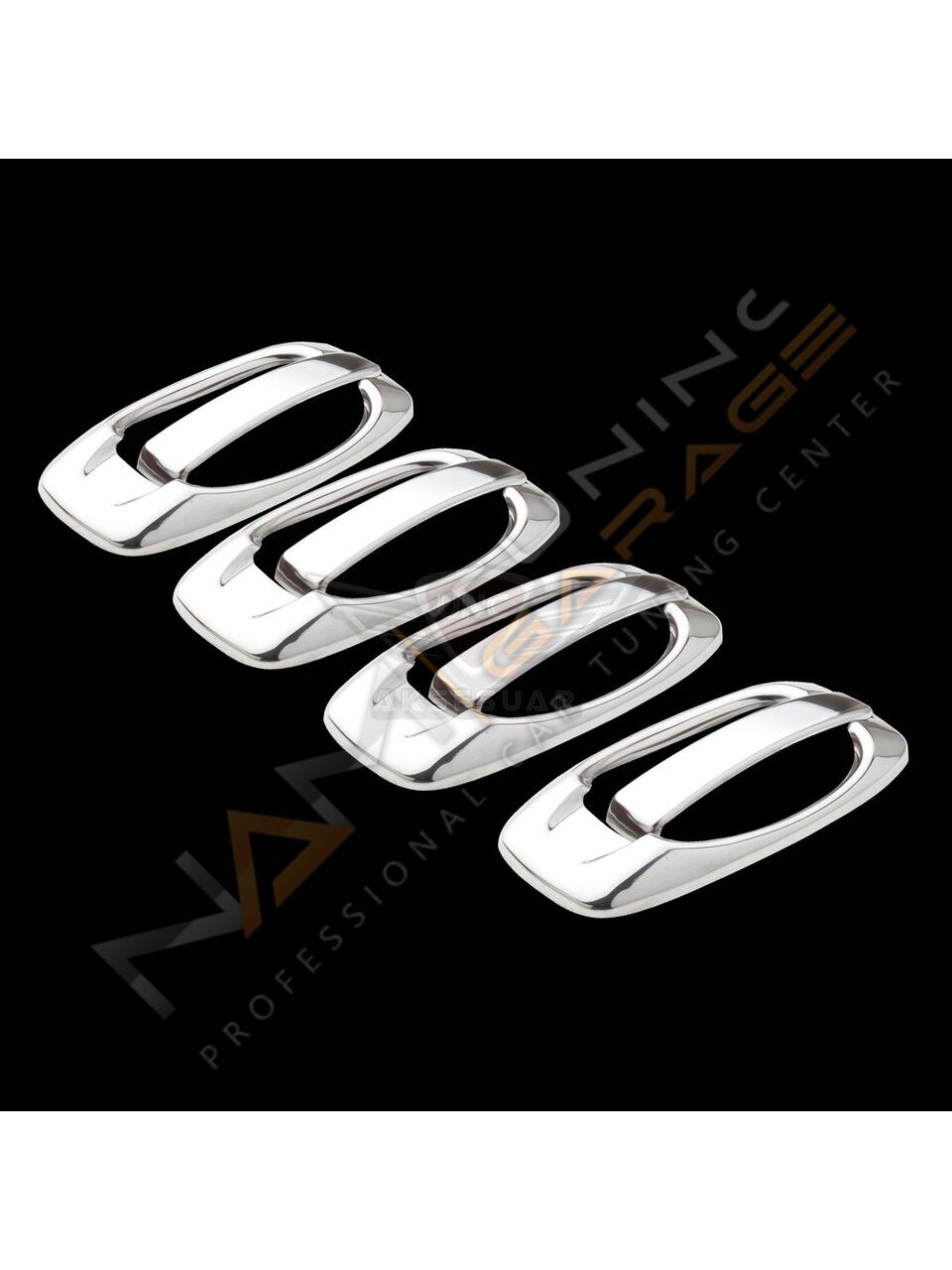 Opel Combo Krom Kapı Kolu + Çerçeve 2011-2018 Paslanmaz Çelik