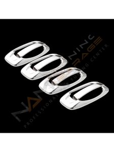 Opel Combo Krom Kapı Kolu + Çerçeve 2011-2018 Paslanmaz Çelik