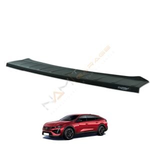 Peugeot 408 Arka Tampon Eşiği 2022+ Tampon Üstü Koruma Parlak / Mat Siyah