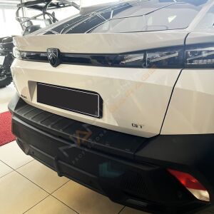 Peugeot 408 Arka Tampon Eşiği 2022+ Tampon Üstü Koruma Parlak / Mat Siyah