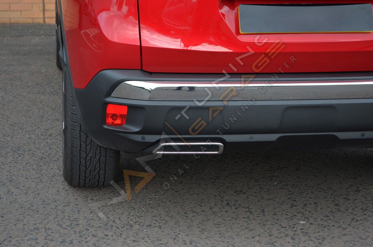 Peugeot 3008 Egsoz Kromu Difüzör 2016+ Paslanmaz Çelik