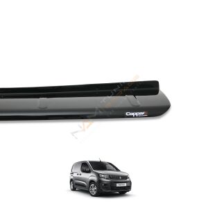 Peugeot Partner Arka Tampon Eşiği 2019+ Tampon Üstü Koruma Parlak / Mat Siyah