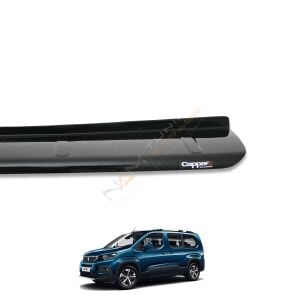 Peugeot Rifter Arka Tampon Eşiği 2019+ Tampon Üstü Koruma Parlak / Mat Siyah