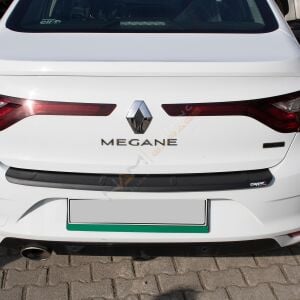 Renault Megane 4 Arka Tampon Eşiği 2016+ Tampon Üstü Koruma Parlak / Mat Siyah