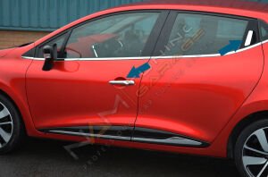 Renault Clio 4 Krom Kapı Kolu 2012-2018 Sensörsüz Paslanmaz Çelik