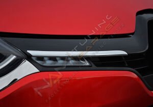 Renault Clio 4 Ön Panjur Kromu 2012-2017 Paslanmaz Çelik