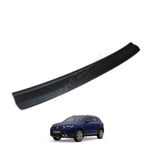 Seat Ateca Arka Tampon Eşiği 2016+ arası Tampon Üstü Koruma Parlak / Mat Siyah