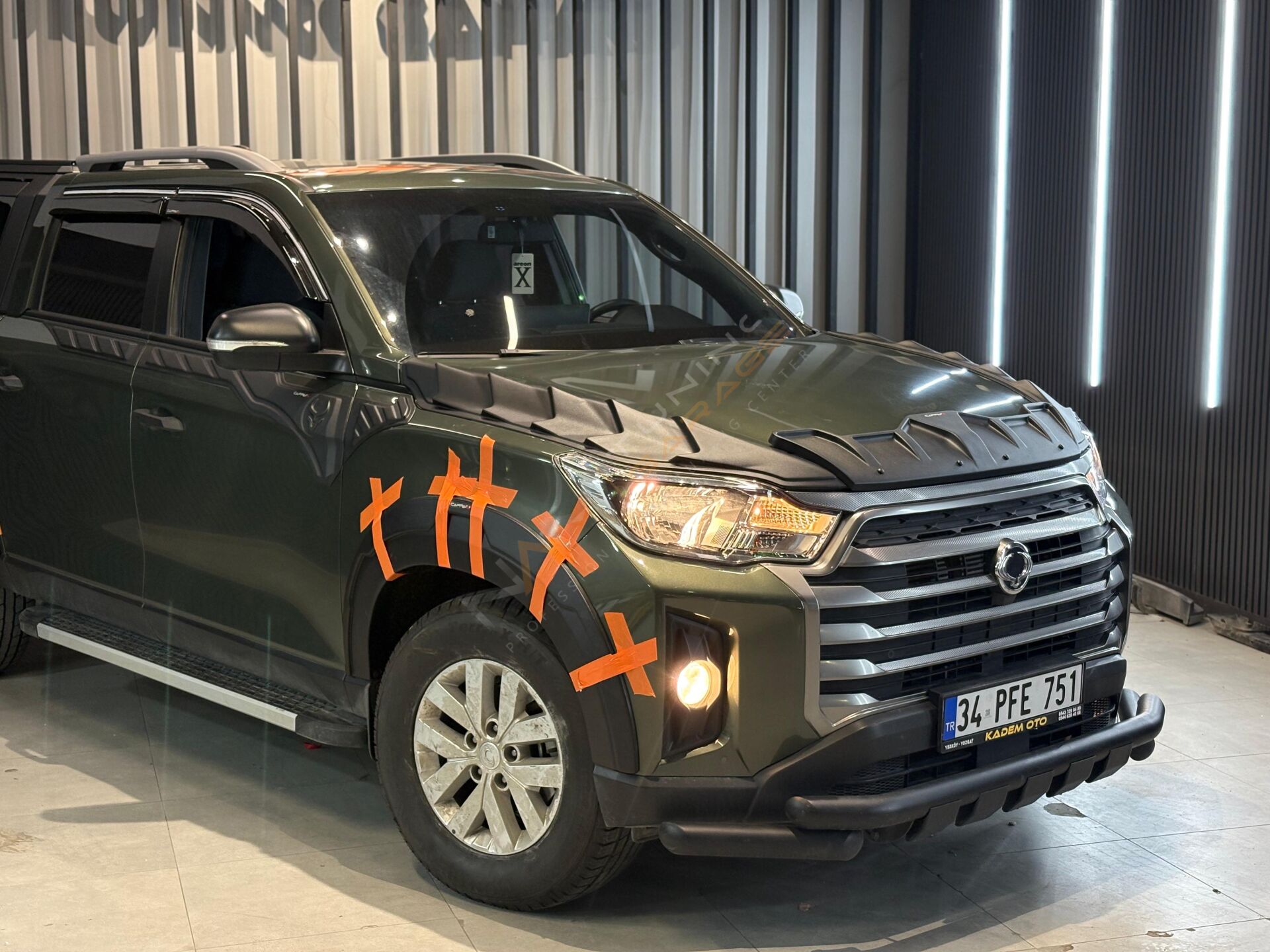 Ssangyong Musso Kaput Üstü Kaplama Dragon Pack 3 Parça