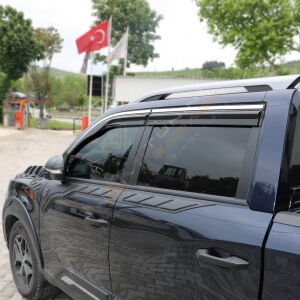 Ssangyong Musso Kromlu Cam Rüzgarlığı 4 Parça 2021+