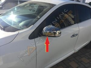 Renault Megane 3 Krom Ayna Kapağı 2009-2016 Paslanmaz Çelik