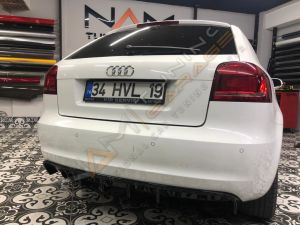 Audi A3 HB 2 Kapı S3 Difüzör Soldan Çift Çıkış 2008-2012 arası